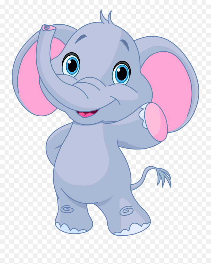 Baby Elephant White Elephant Clip Art Hostted - Elephant Elephant Cartoon Images Png Emoji,Elephant Clipart