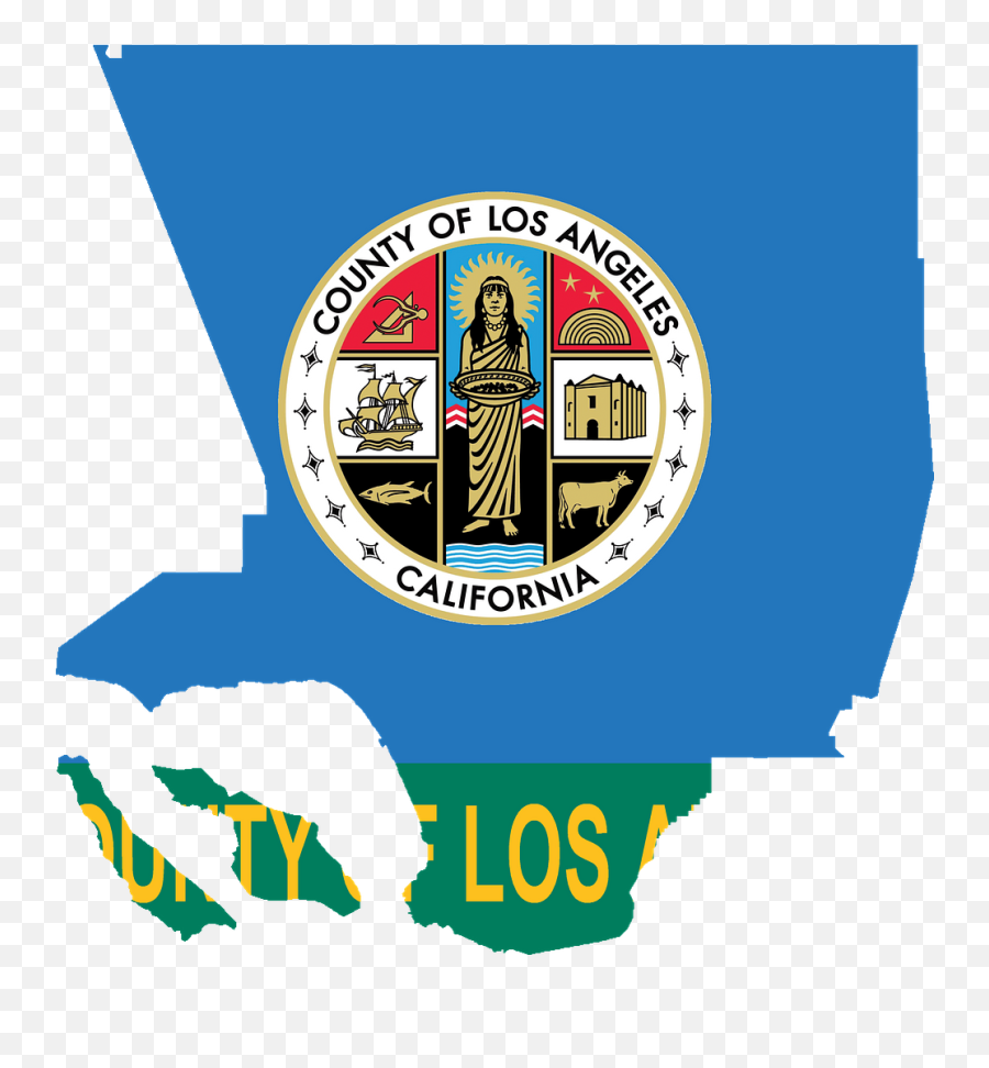 Flag Map Of Los Angeles County California - Picryl Public Emoji,California Flag Png