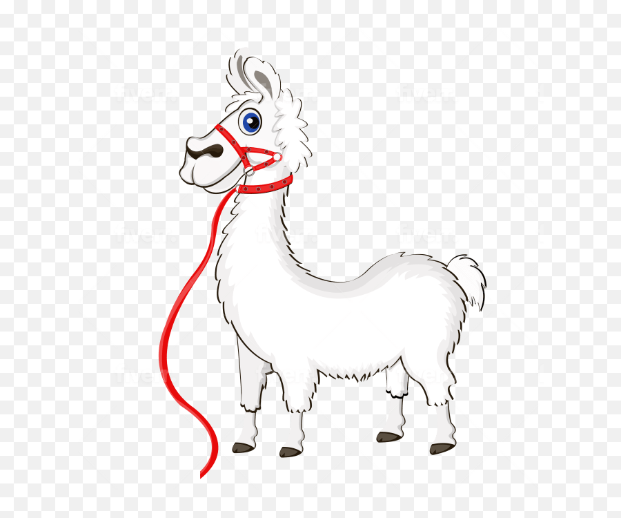 Draw Cute Animals Cartoon By Rjnlogan Fiverr - Fictional Character Emoji,Llama Clipart Black And White