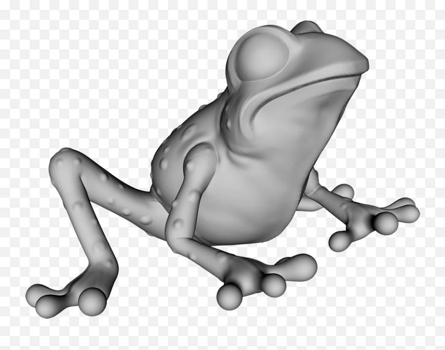 Frog Clip Art - Grey Frog Cartoon Emoji,Frog Clipart Black And White