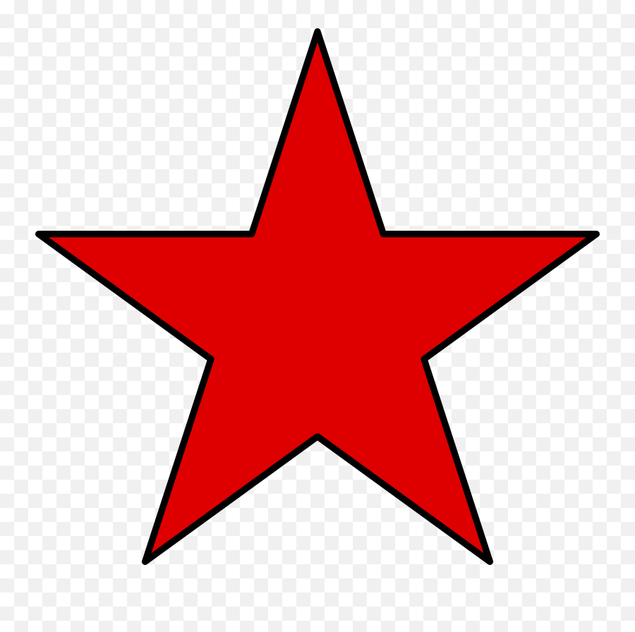 Simple Star Clipart Transparent - Transparent Red Star Emoji,Star Clipart