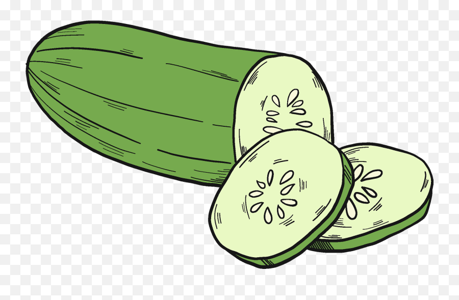 Cut Cucumber Clipart - Cucumber Clipart Png Emoji,Cucumber Clipart