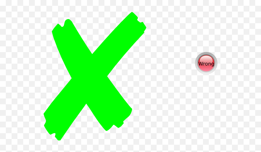 Download Hd Green Check Red X Png - X Mark Emoji,Red X Png
