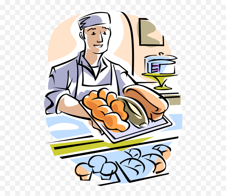 Vector Illustration Of Retail Baker In - Baker Png Vector Emoji,Baker Clipart