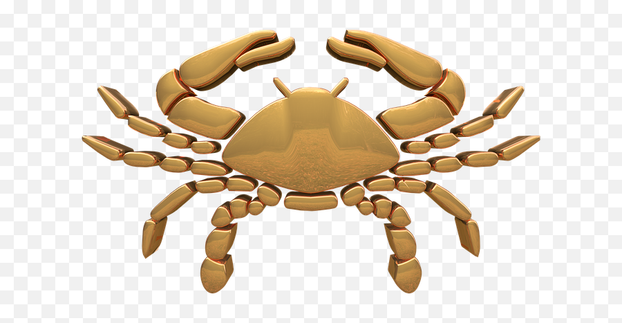 Zodiac Transparent Background Symbol - Cancer Crab Zodiac Gold Emoji,Crab Transparent Background