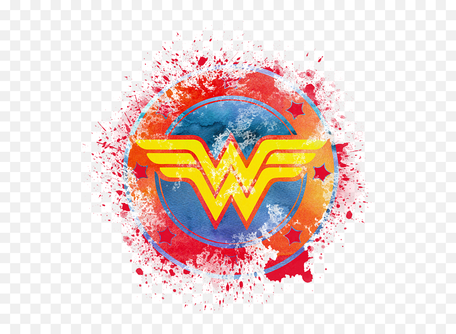 Wonder Woman Watercolor Splashes Logo Spiral Notebook For Emoji,New Wonder Woman Logo