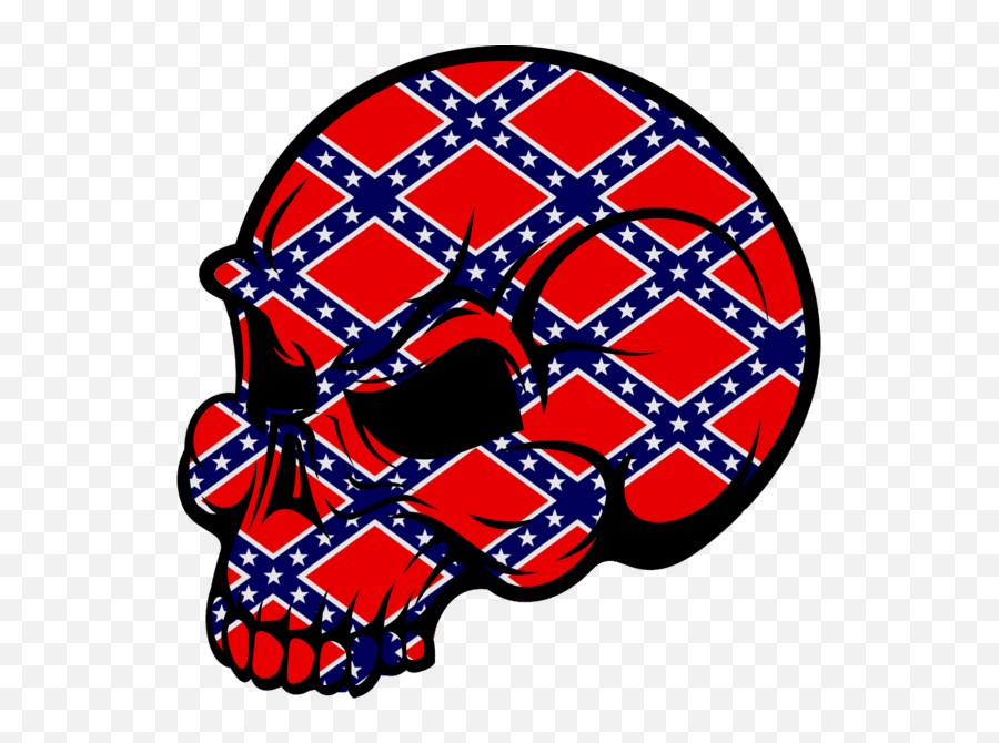 Dixieland Skull Free Images At Clkercom - Vector Clip Art Emoji,Confederate Flag Clipart