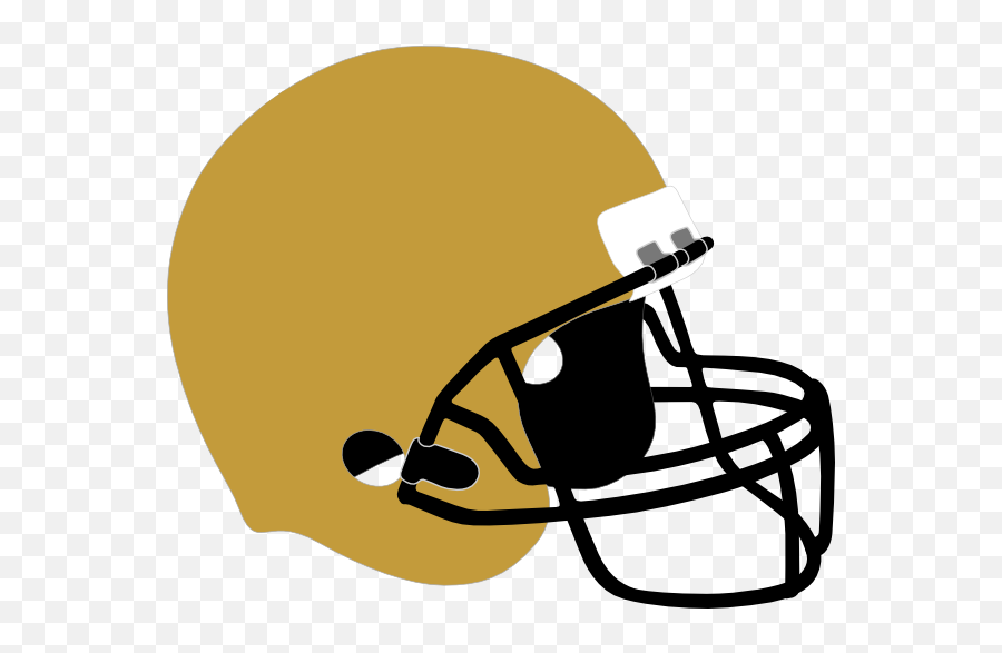 Football Helmet Gold Black Clip Art At Clkercom - Vector Emoji,Football Helmet Clipart Black And White