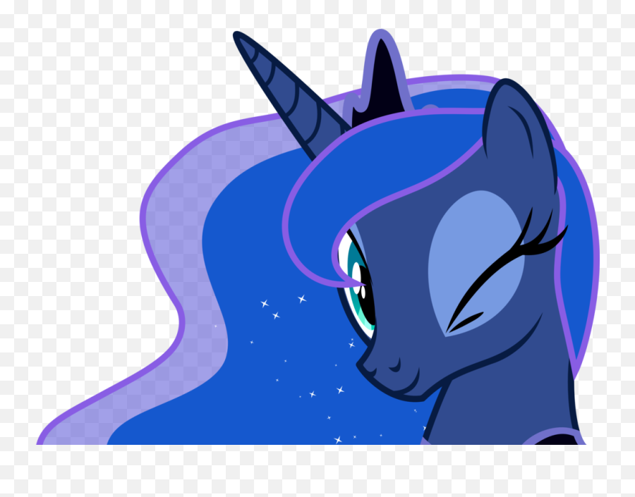 Smiling Winky Face By Ragerer - Princess Luna Face Png Emoji,Winky Face Png