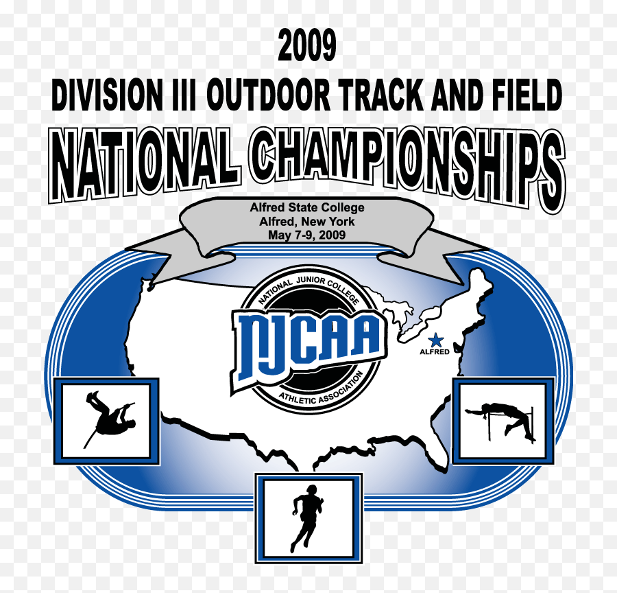 2009 Njcaa Diii Menu0027s U0026 Womenu0027s Outdoor Track U0026 Field - Njcaa Cross Country Emoji,Track And Field Logo
