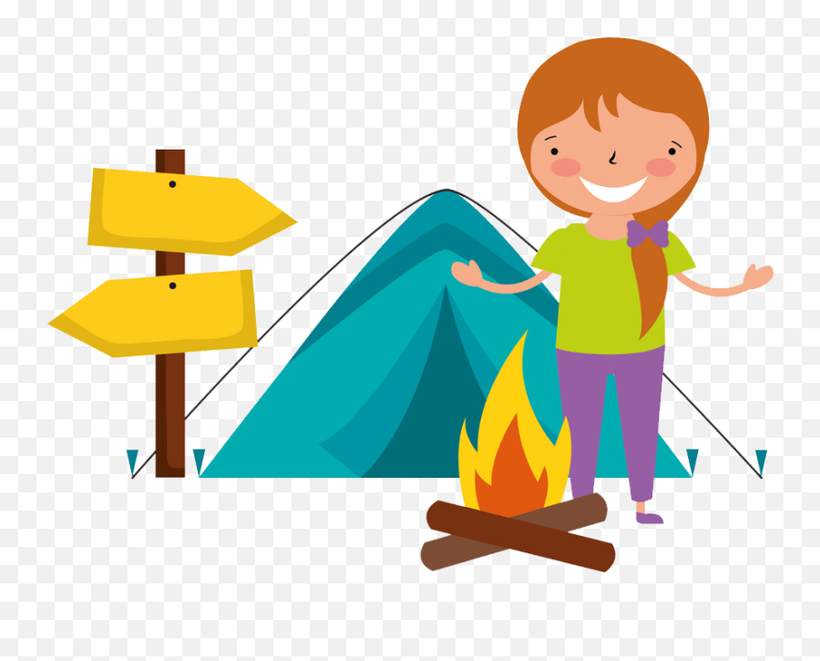 Kid Vacation Camping Clipart Transparent - Clipart World Emoji,Camping Clipart