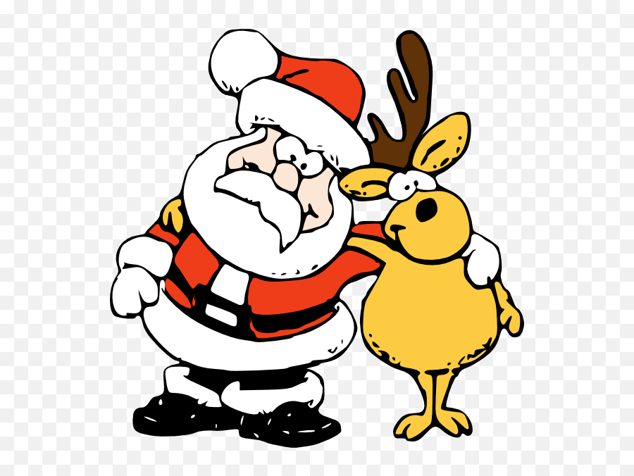 Reindeer Clipart - Santa Clip Art Emoji,Reindeer Clipart