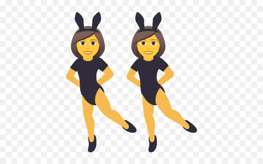 Women With Bunny Ears People Gif - Womenwithbunnyears People Joypixels Discover U0026 Share Gifs Emojis Bailarines Con Orejas De Conejos,Bunny Ears Clipart