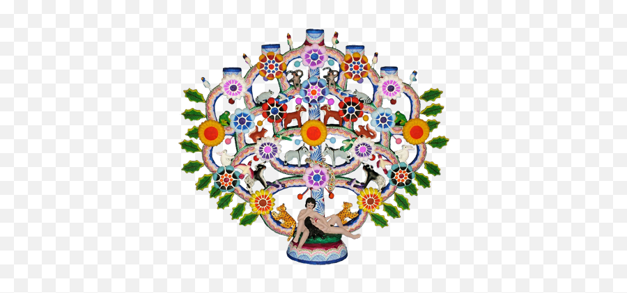 Mexican Tree Of Life Drawing - Tree Of Life Mexican Mexican Pottery Candle Holders Emoji,Tree Of Life Clipart