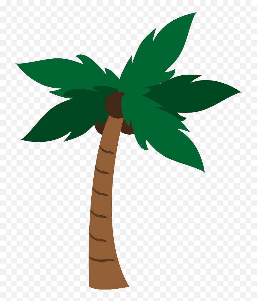 Coconut Palm Tree Clipart Transparent 1 - Fresh Emoji,Palm Tree Clipart