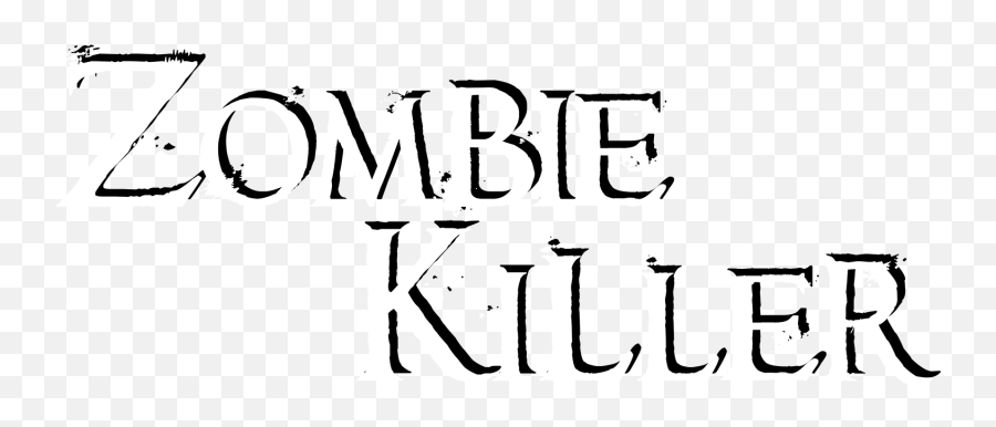 Zombie Killer Logo Text - Dot Emoji,White Zombie Logo