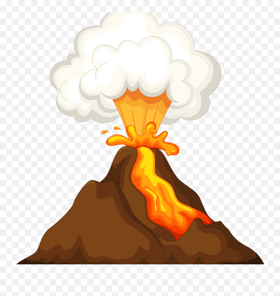 Volcano Clipart Transparent Background - Transparent Volcano Clip Art Emoji,Volcano Clipart