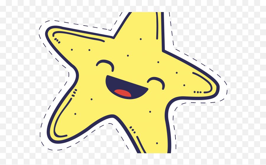 Star Fruit Clipart Starfish - Star Cartoon Transparent Emoji,Stars Background Png