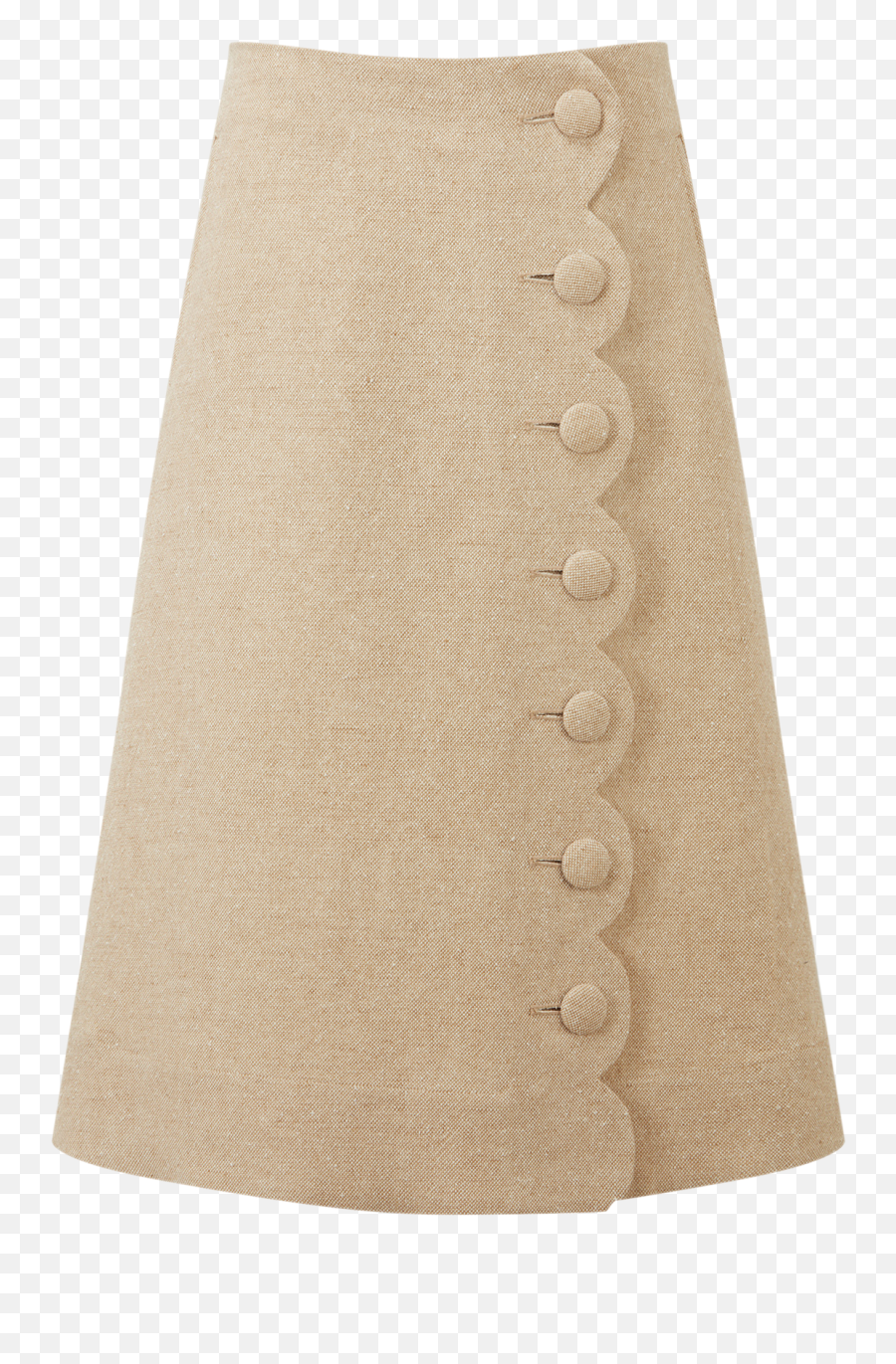 Scallop Natural Summer Tweed Linen Skirt Emoji,Skirt Png