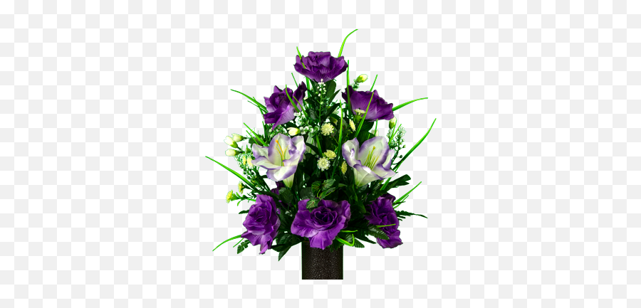 Flowers For Cemeteries Emoji,Purple Rose Png