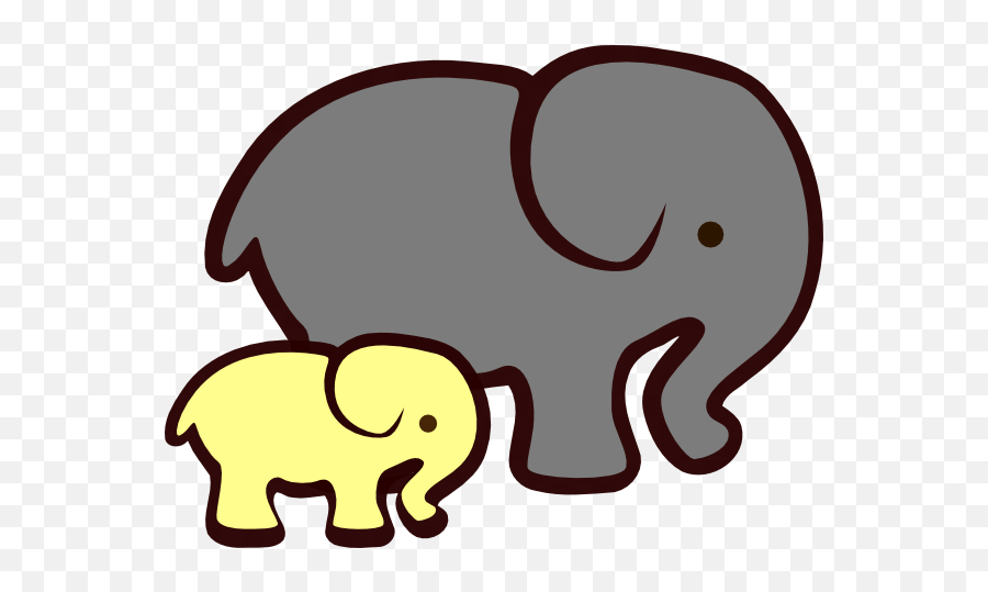 Clipart Elephant Pics - Baby Elephant Clipart Yellow And Gray Emoji,Elephant Clipart