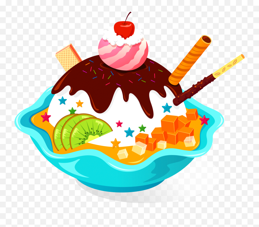 Download Hd Banner Library Cake And Ice Cream Clipart - Ice Emoji,Clipart Of Ice Cream