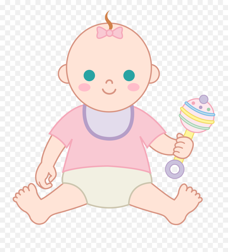 Free Baby Girl Cliparts Download Free Clip Art Free Clip - Baby Boy Cartoon Picture Of Rattle With Baby Emoji,Baby Girl Clipart