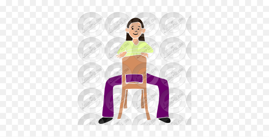 Sit Backwards Stencil For Classroom Therapy Use - Great Emoji,Lap Clipart