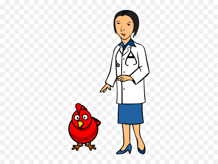 Doctor And Hen Clip Art At Clker - Vet With Hen Clipart Emoji,Hen Clipart