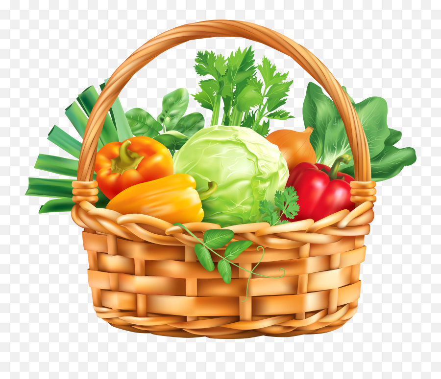 Clipart Farm Vegetable Clipart Farm - Clipart Basket Fruits And Vegetables Emoji,Vegetable Clipart