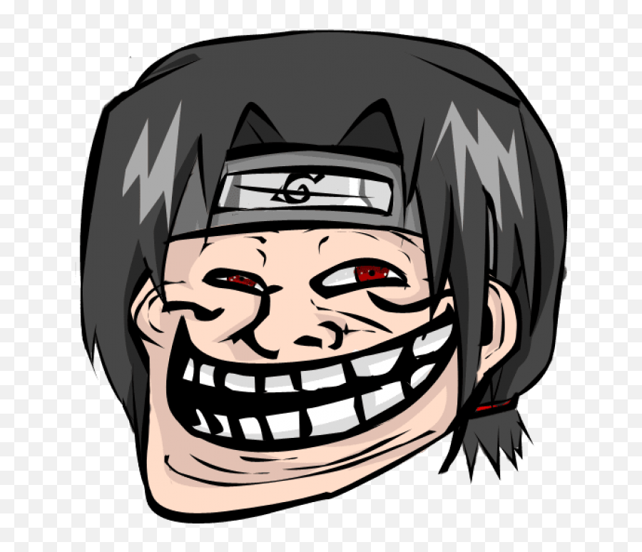 Naruto Troll Face Transparent Png - Troll Face Naruto Emoji,Troll Face Transparent
