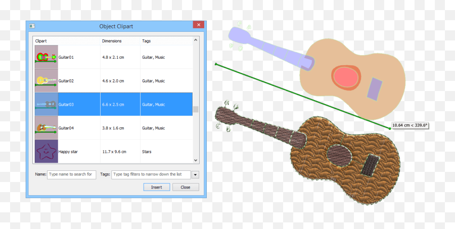 Drawings Embroidery Software - Drawings 6 Pro Embroidery Horizontal Emoji,Ukulele Clipart