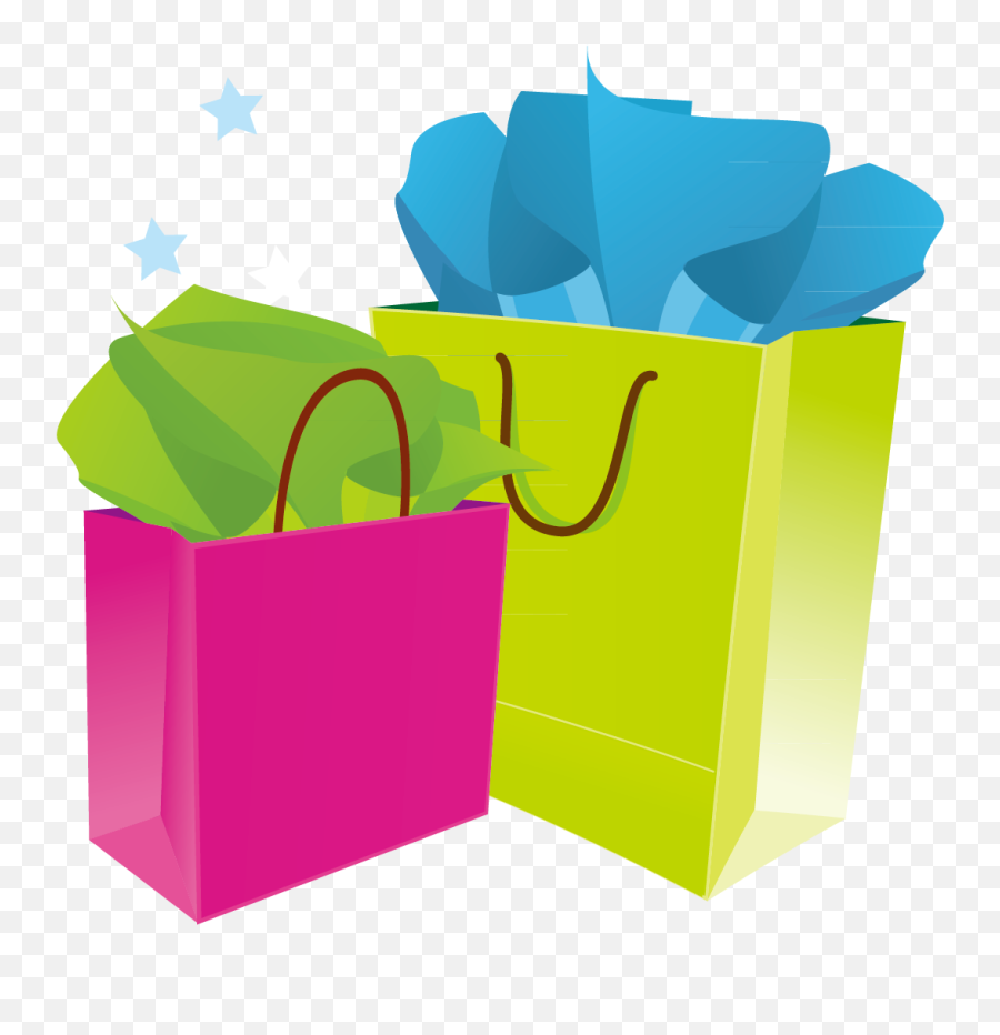 Shopping Bag Clip Art - Transparent Background Gift Bag Clipart Emoji,Shopping Bags Clipart