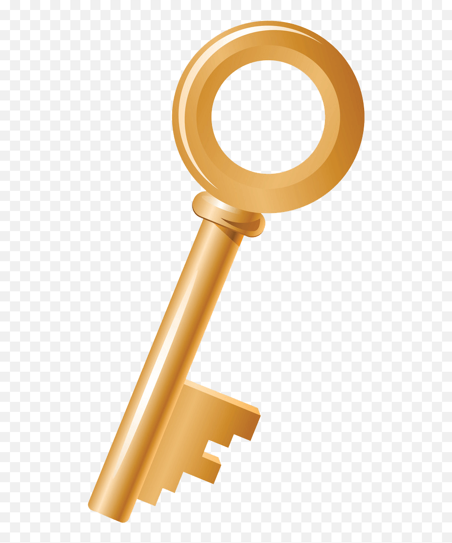 Gold Key Clipart Transparent - Clip Art Emoji,Key Clipart