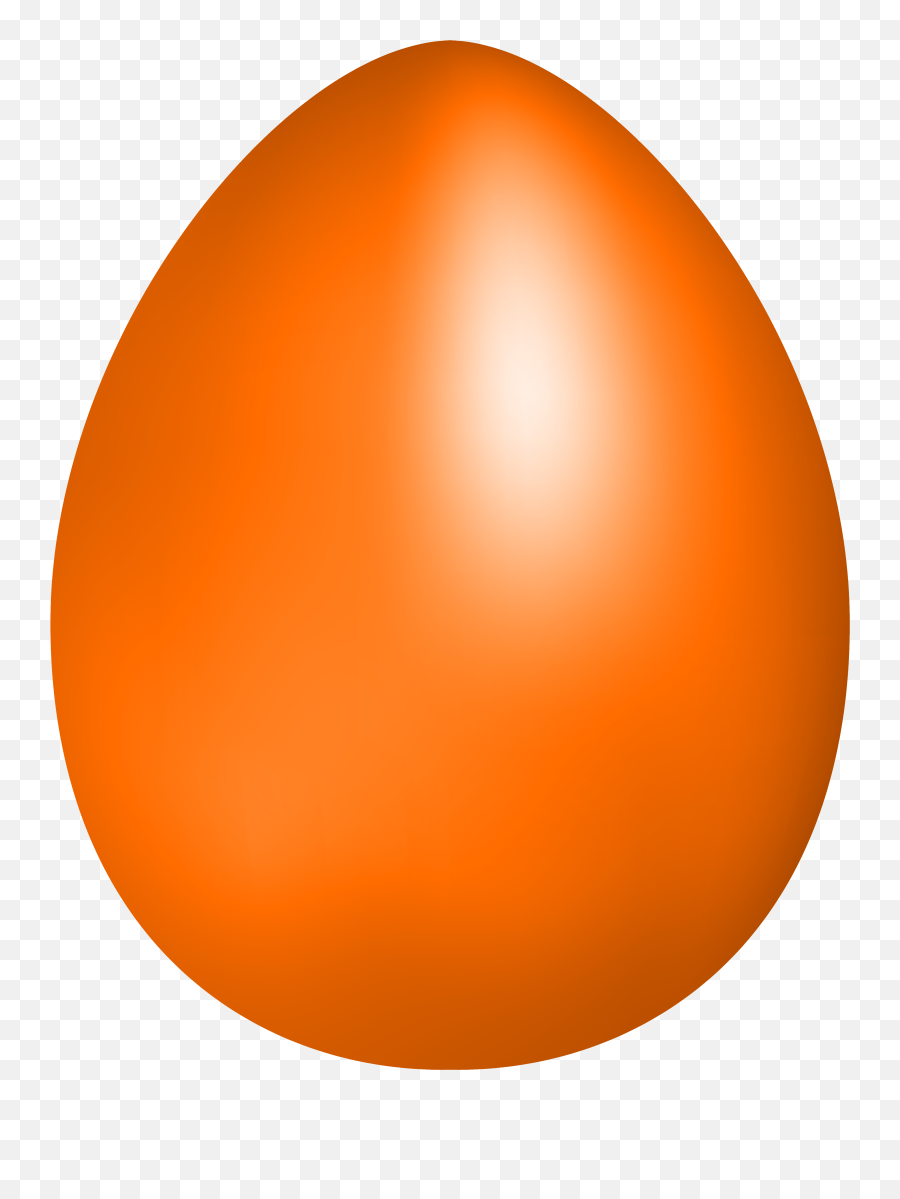 Orange Easter Egg Png Clip Art - Orange Easter Egg Png Emoji,Easter Egg Clipart