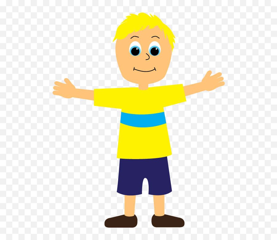Missionary Clipart Sibling - Boy Cartoon With Yellow Hair Kid Standing Clipart Png Emoji,Missionary Clipart