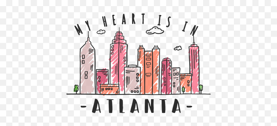 Atlanta Skyline Sticker - Atlanta Png Emoji,Atlanta Png