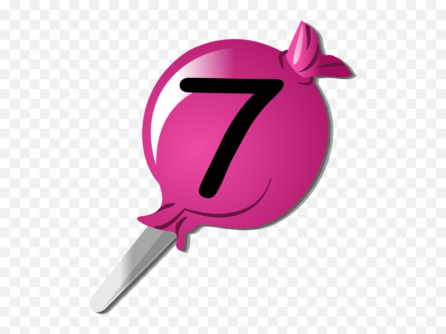 Candy 7 Clip Art At Clkercom - Vector Clip Art Online Lollipop Pink Candy Emoji,7 Clipart