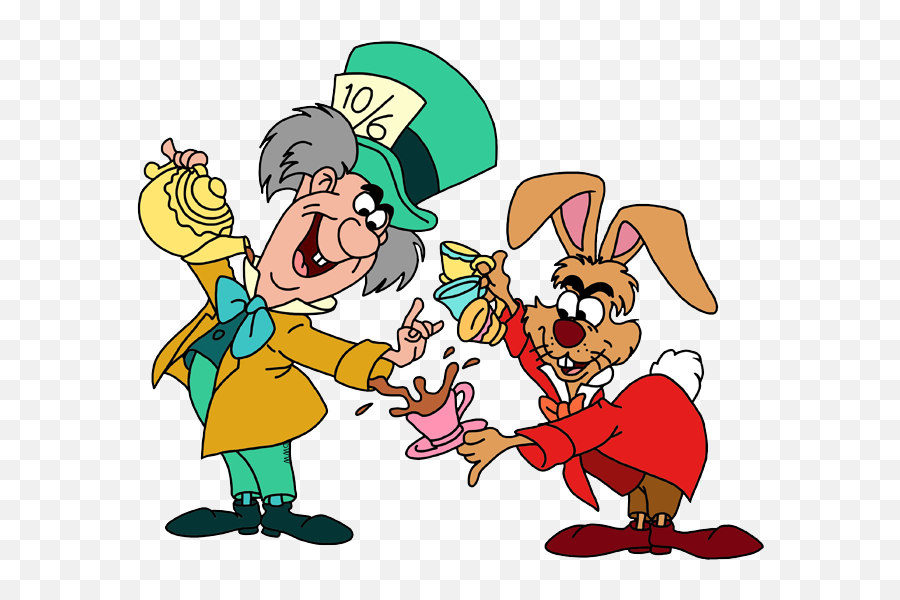 March Hare Mad Hatter Drinking Tea - Mad Hatter And March Mad Hatter And March Hare Emoji,Drinking Clipart