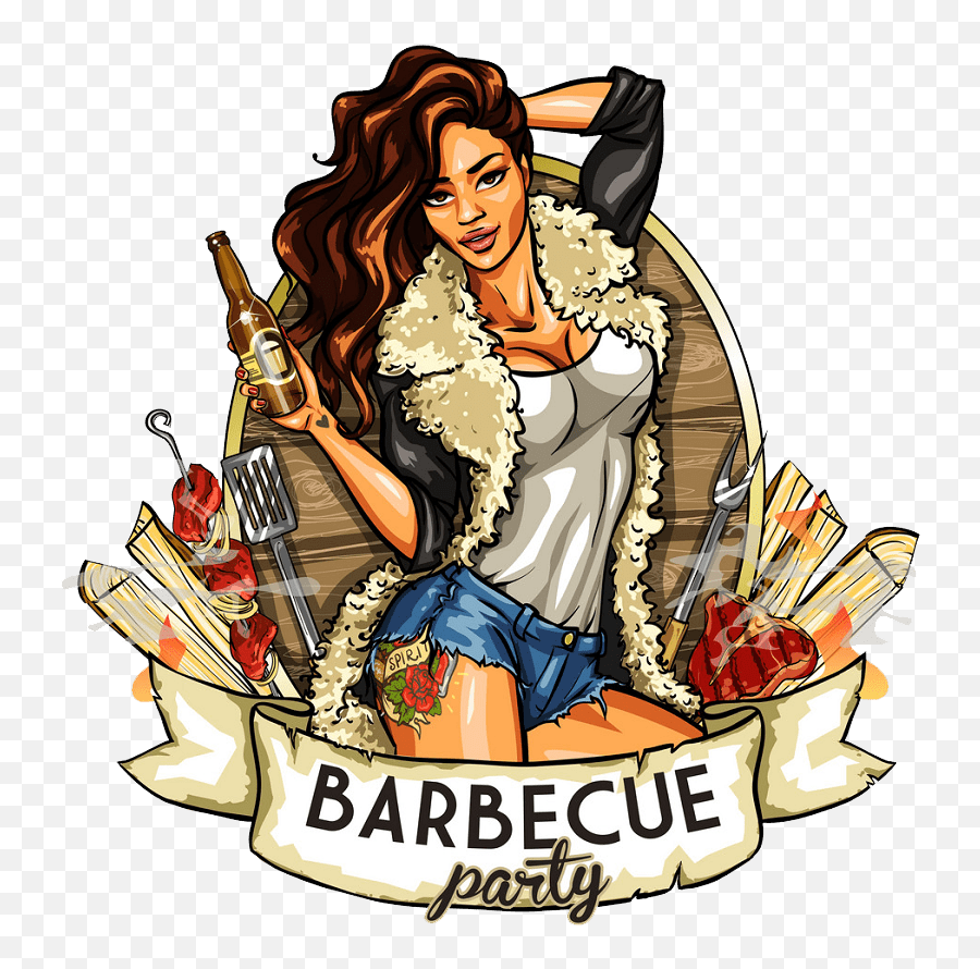 Bbq Clipart - Girls With Beer Cartoon Emoji,Grilling Clipart