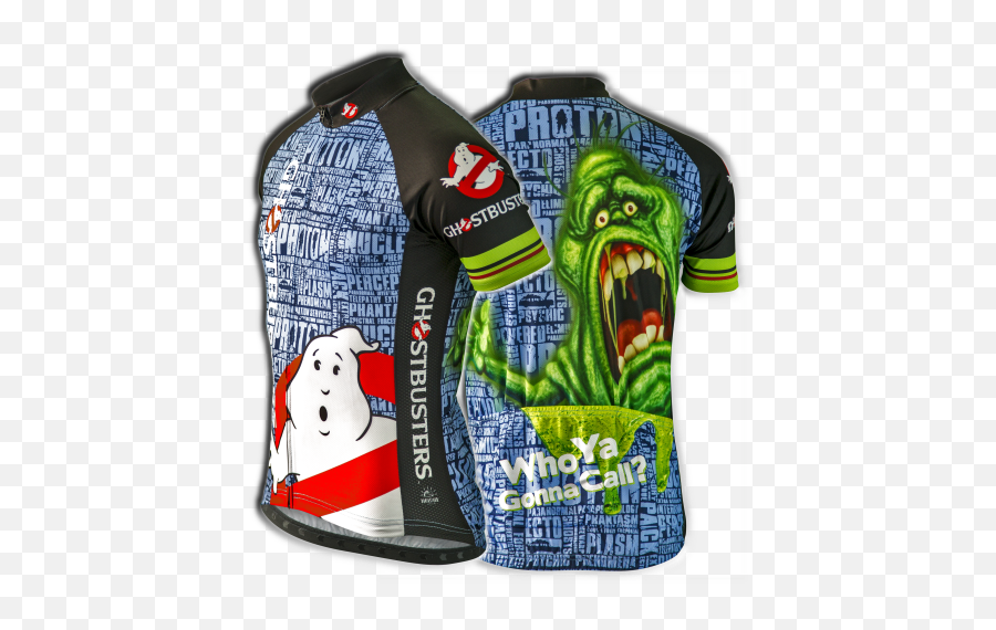 Ghostbusters Slimer Cycling Jersey Menu0027s - Ghostbusters Cycling Jersey Emoji,Ghost Buster Logo