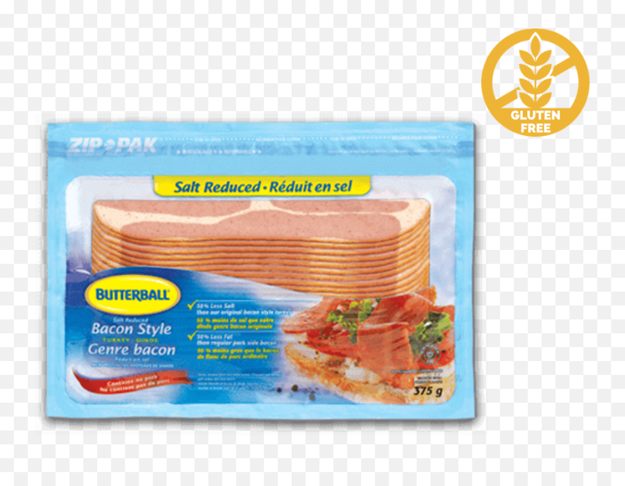 Salt Reduced Bacon Style Turkey - Butterball Low Sodium Butterball Turkey Bacon Emoji,Bacon Transparent Background