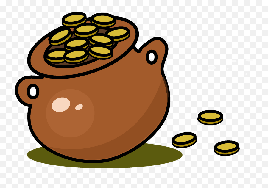Pot With Gold Clipart - Big Emoji,Pot Of Gold Clipart