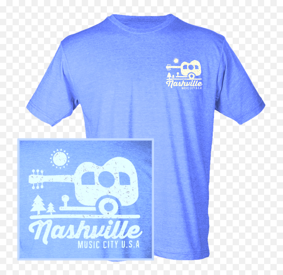 Nashville Heather Royal Blue Camper Tee Emoji,T Shirt Logo Idea