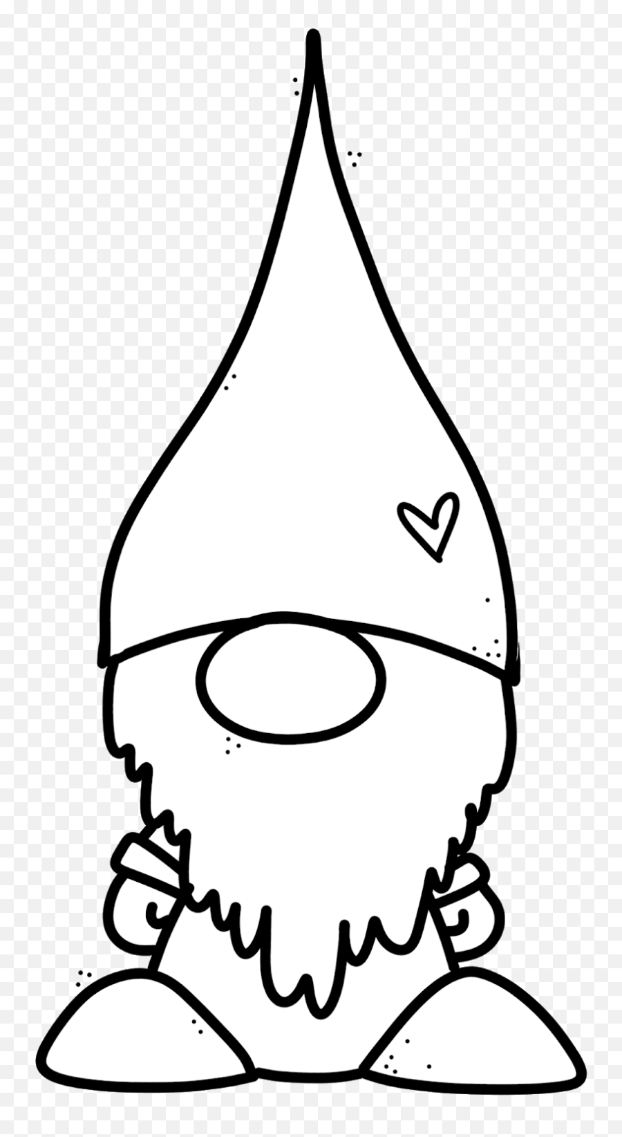 Holiday Gnome Freebie - Simple Gnome Clip Art Black And White Emoji,Gnome Clipart