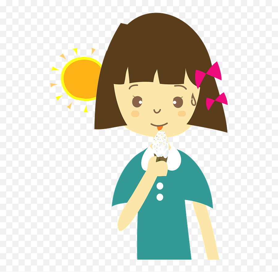 Leah Girl Is Eating Soft Serve Clipart Free Download Emoji,Kid Eating Clipart