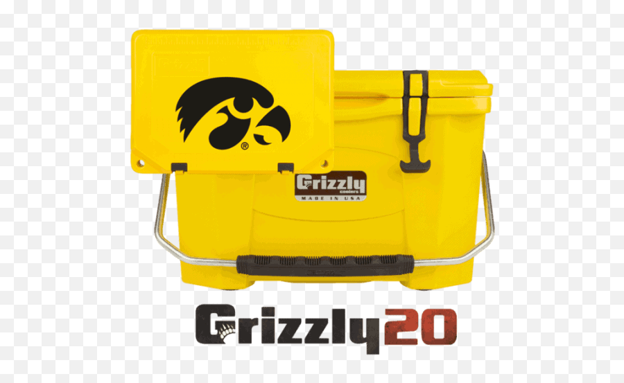 Grizzly 20 Iowa Hawkeye Cooler - Tailgate Cooler Grizzly Coolers Emoji,Iowa Hawkeyes Football Logo