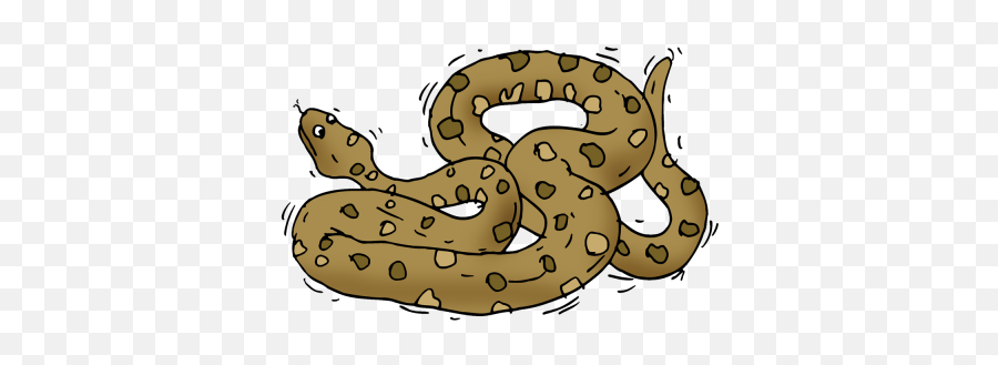 Brown Snake Clipart Cartoon Cartoon - Anaconda Clipart Emoji,Snake Clipart