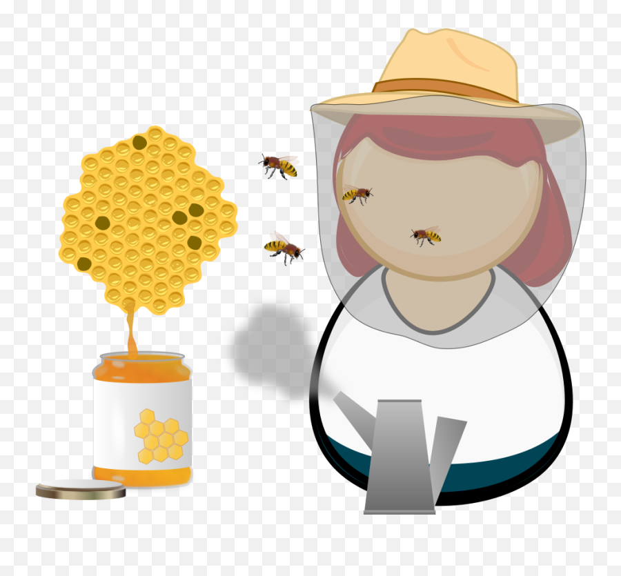 Beekeeper Computer Icons Honeycomb Beehive - Beekeeper Clip Art Emoji,Beehive Clipart