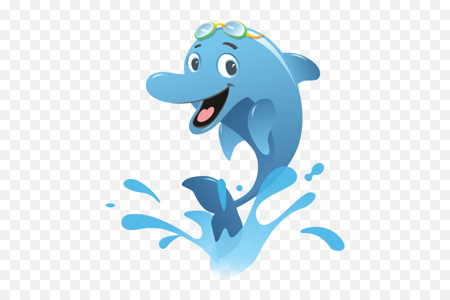 Download Junior Dolphins - Dolphin Swimming Clipart Full Swimming Animal Clipart Emoji,Swimming Clipart